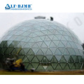 Marco espacial de acero techo de cúpula de vidrio tragaluces